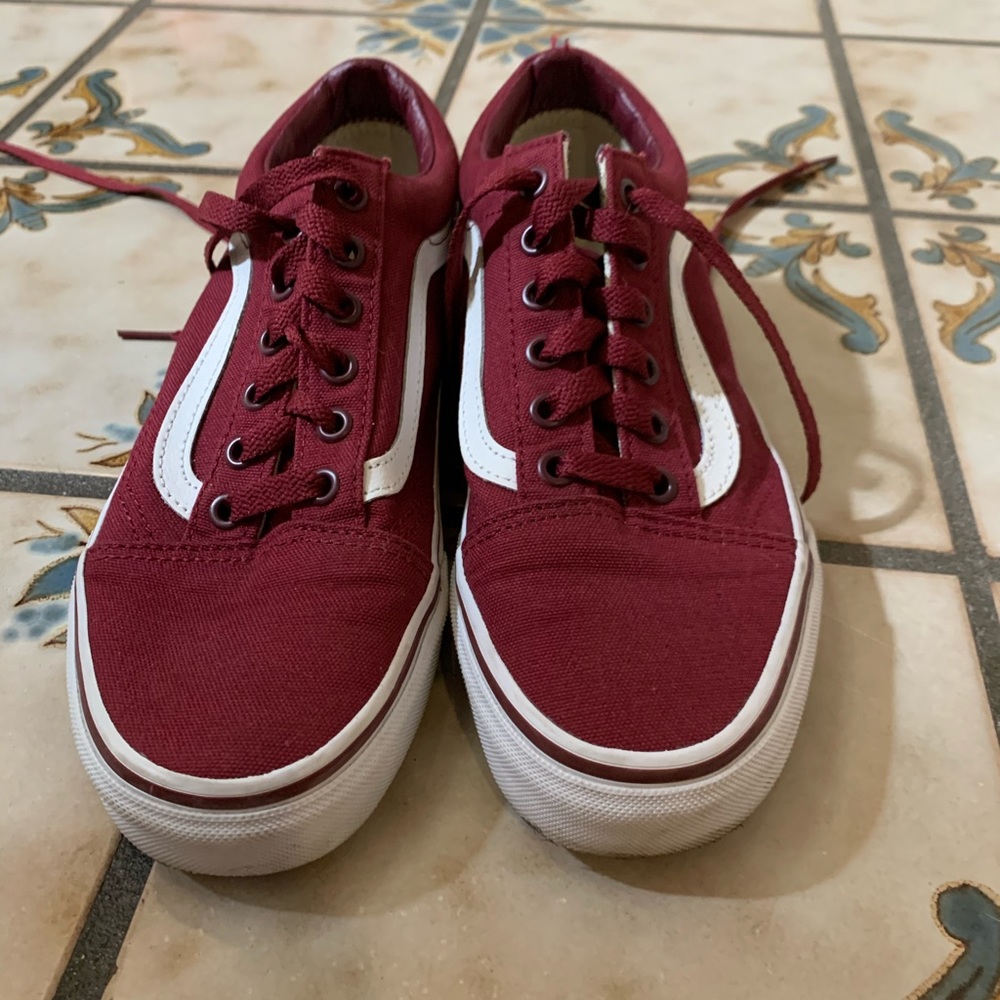 Maroon canvas old skool